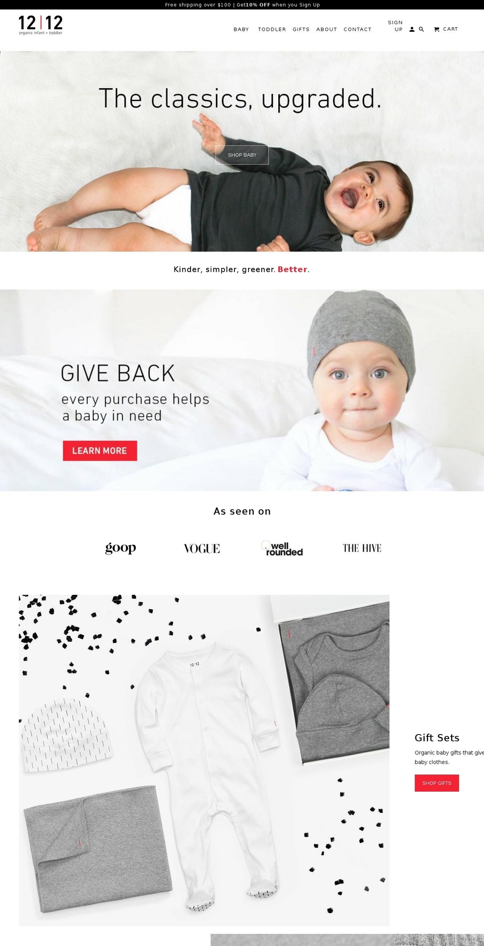 Redesign Shopify theme site example 1212getgive.com