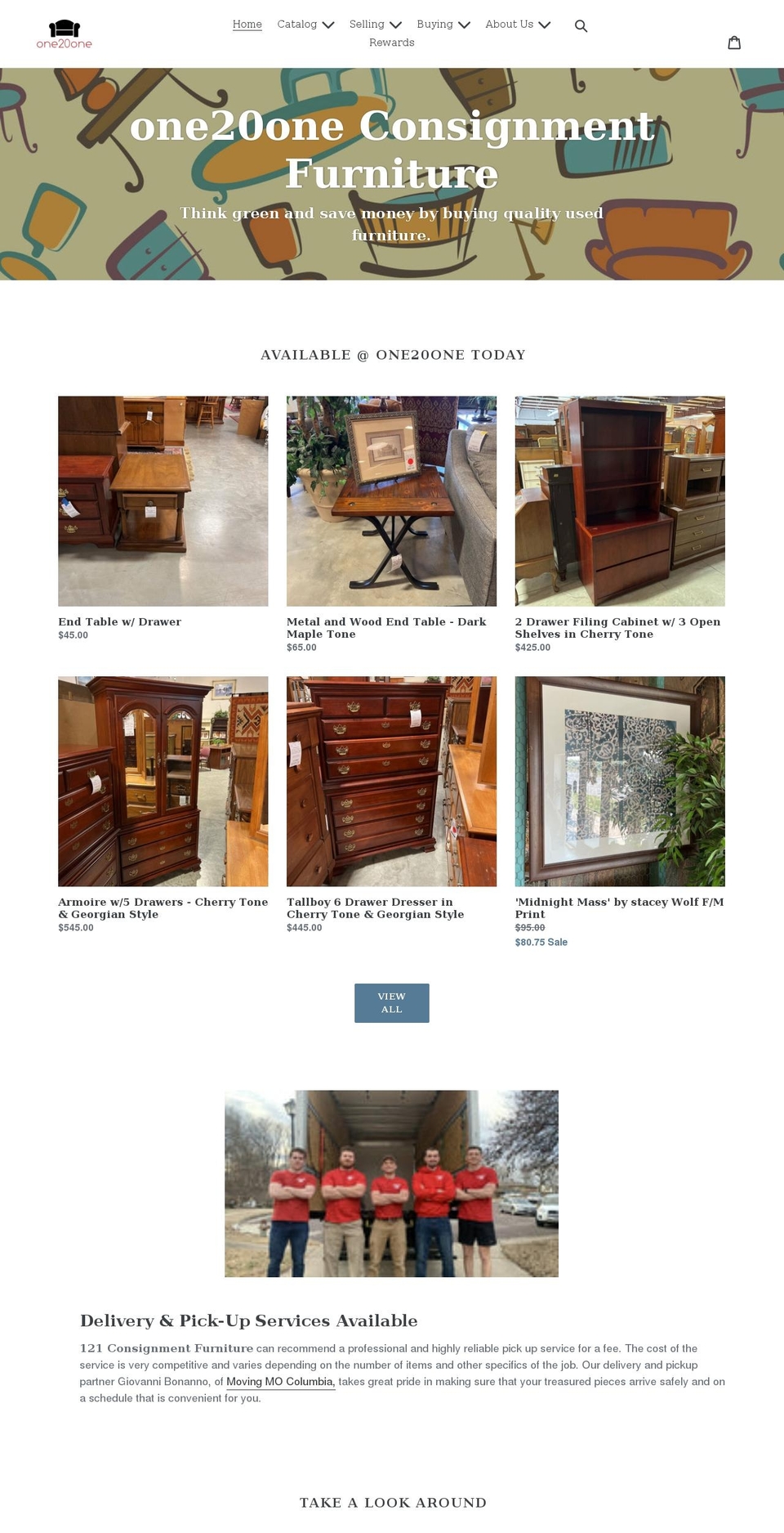 121consign.com shopify website screenshot