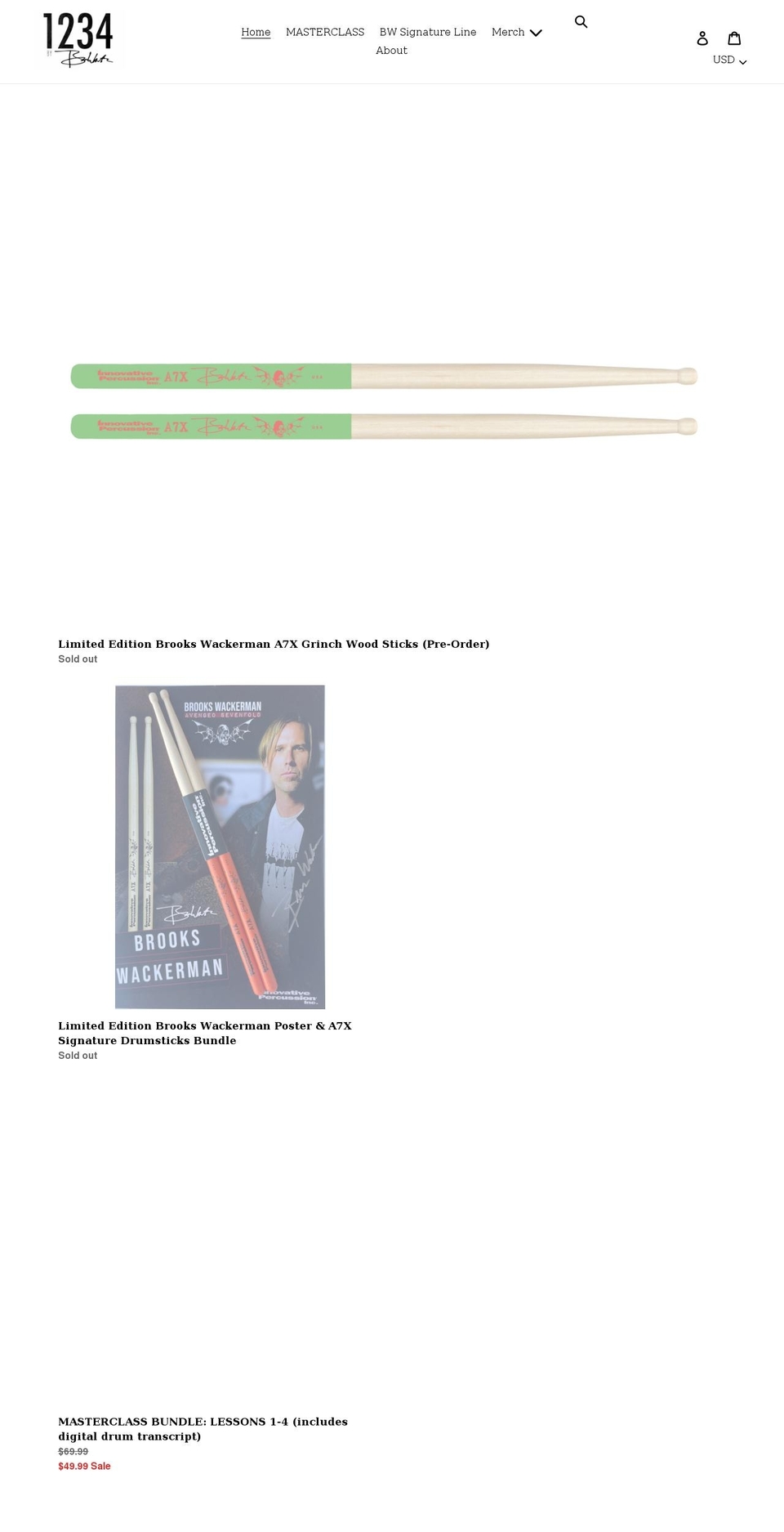 1234apparelandwood.com shopify website screenshot