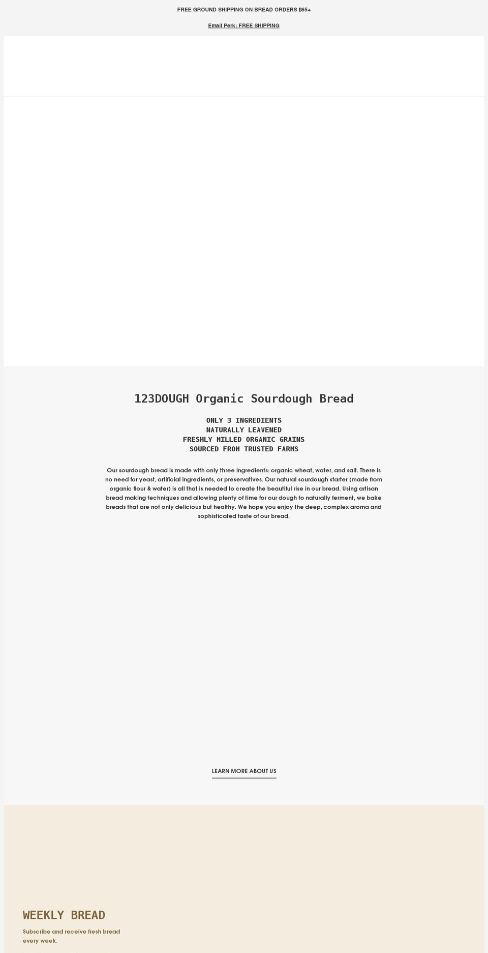 123dough.com shopify website screenshot
