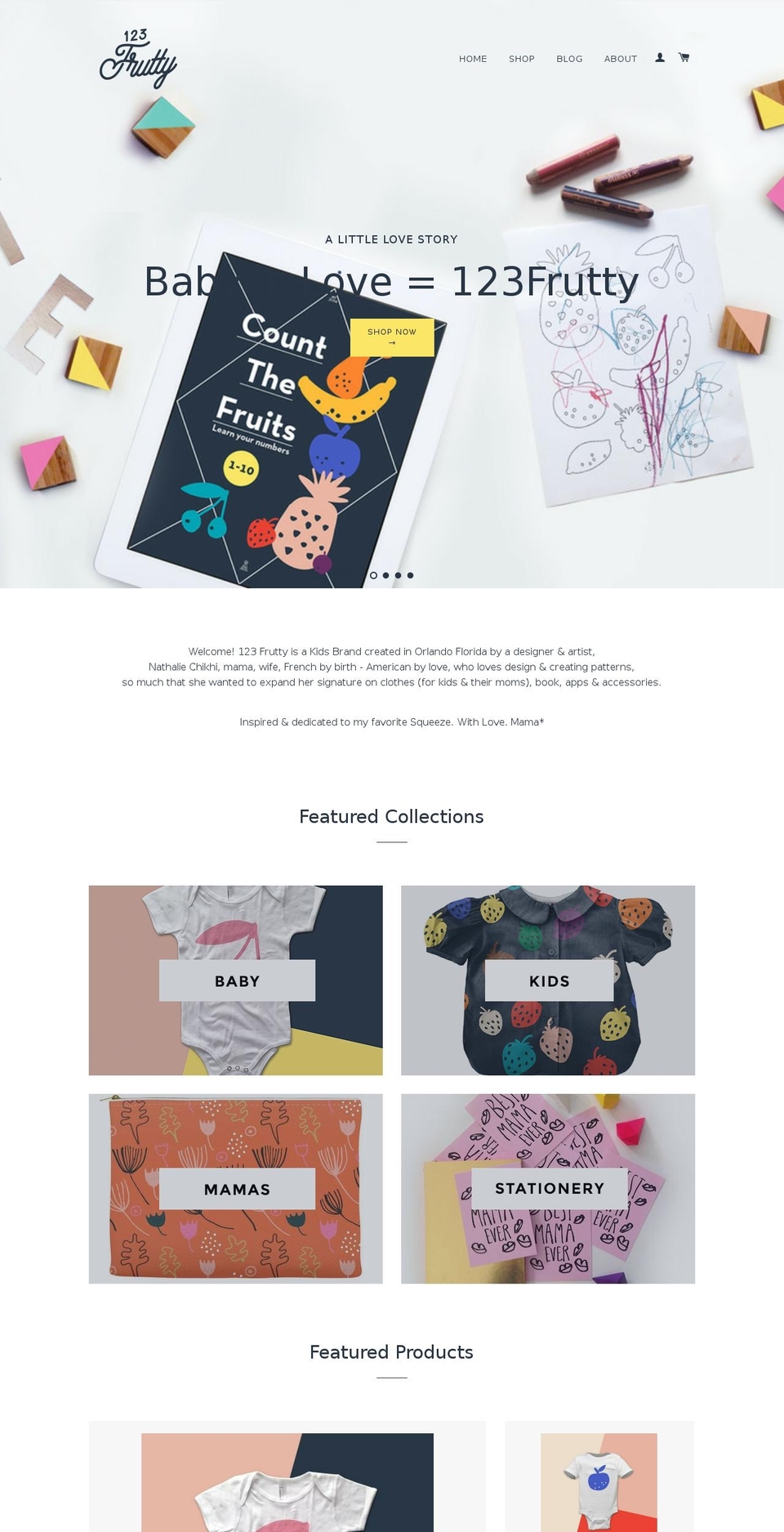 123frutty.com shopify website screenshot