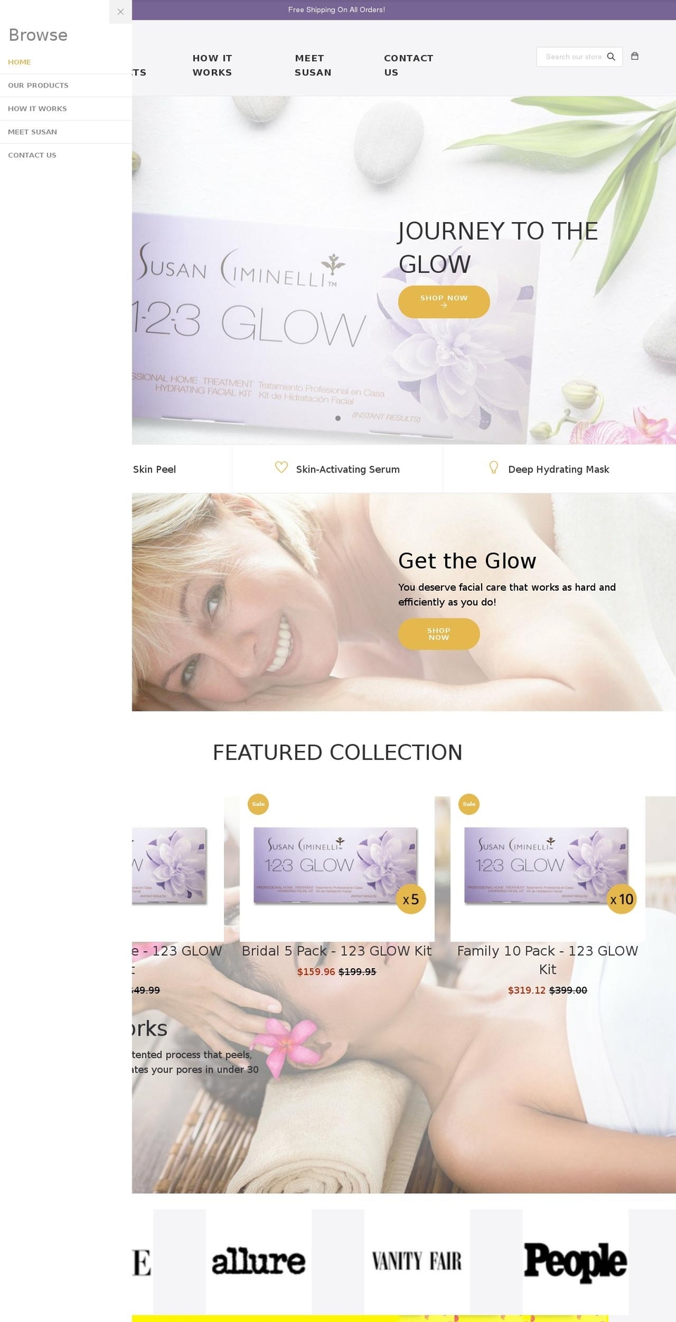 123GLOW_Live Shopify theme site example 123glow.com