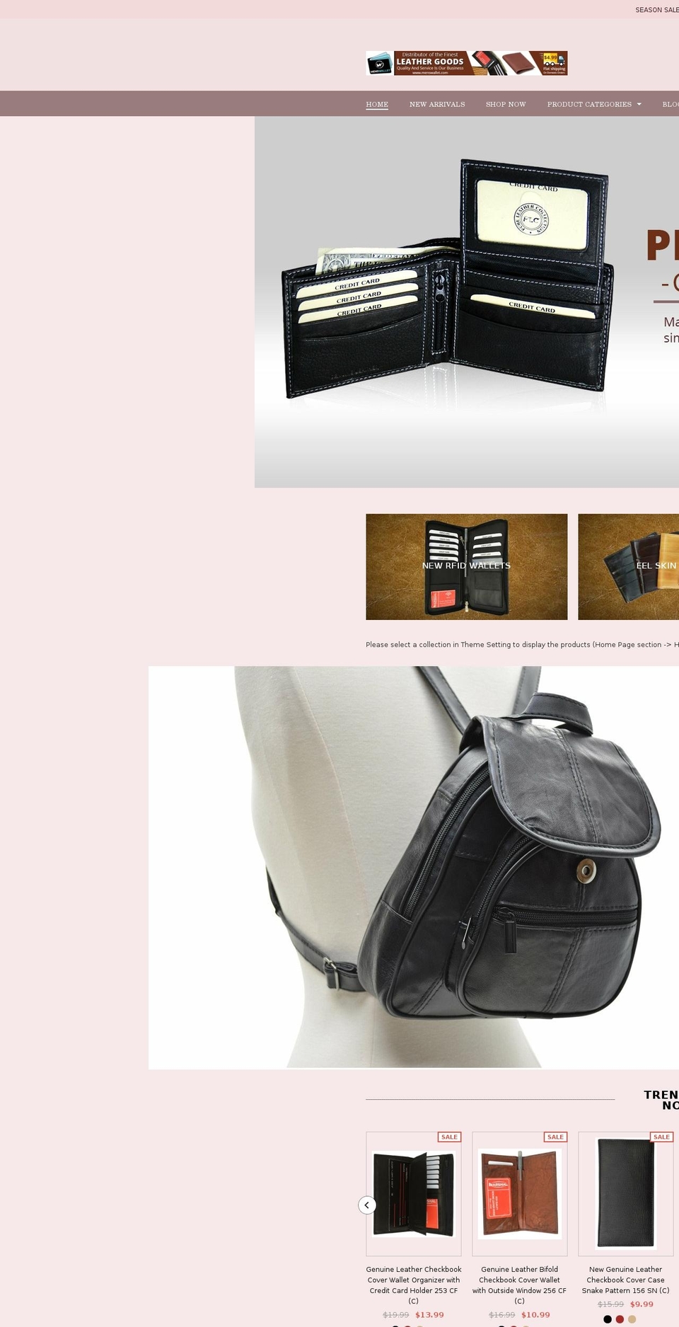 123leather.com — Shopify storefront screenshot