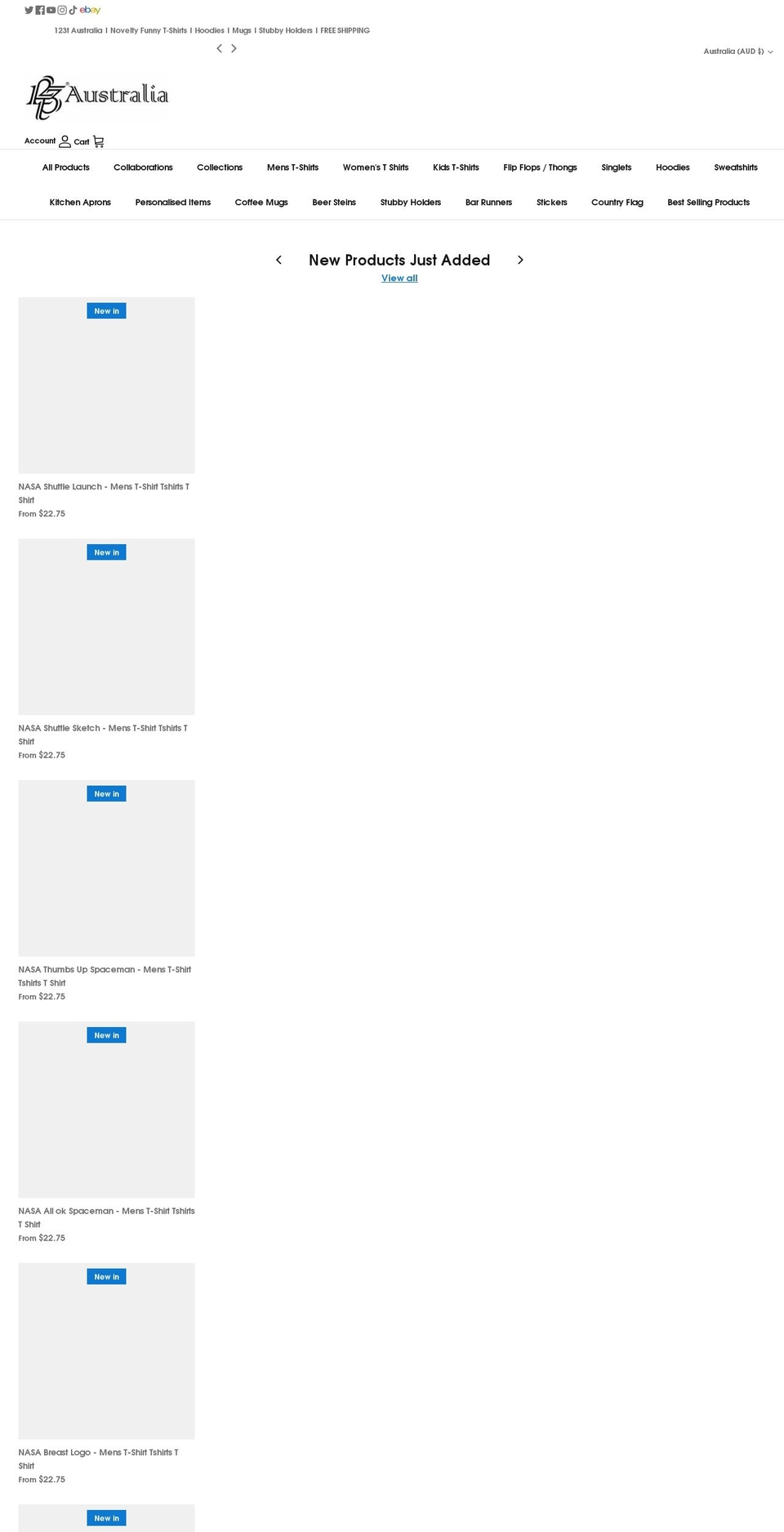 123t.com.au shopify website screenshot
