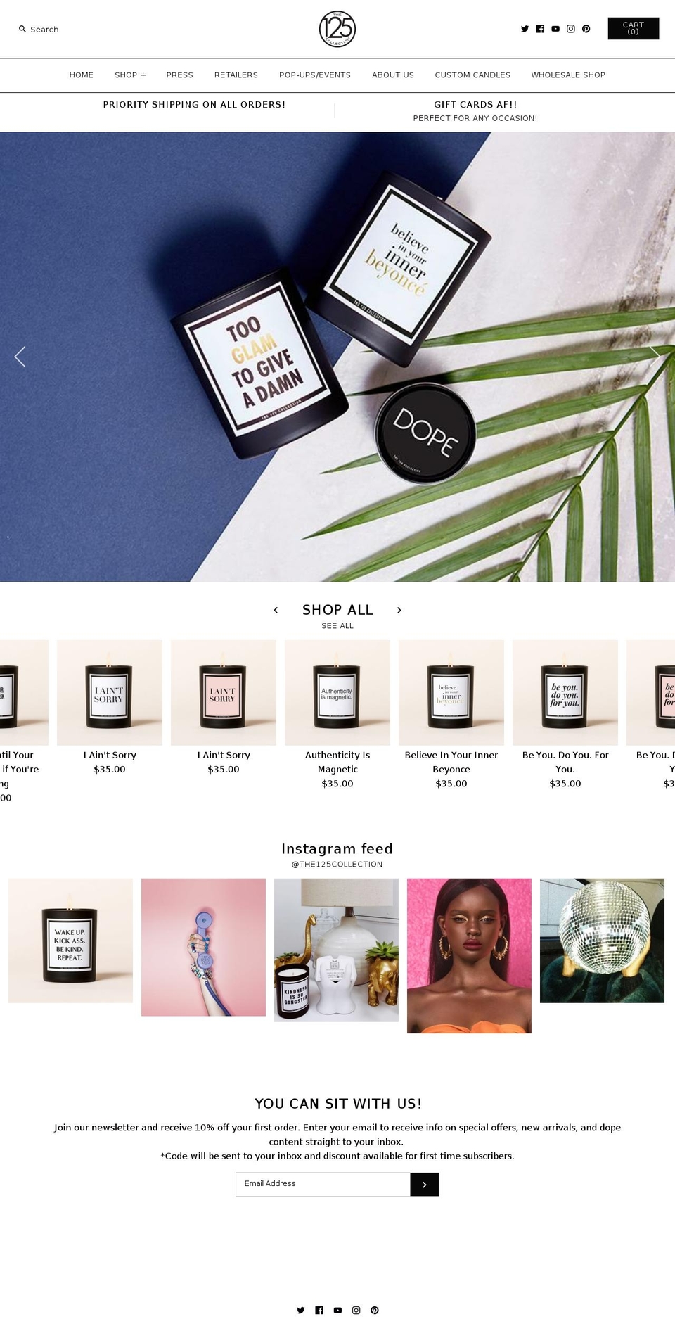 125collection.com — Shopify storefront screenshot