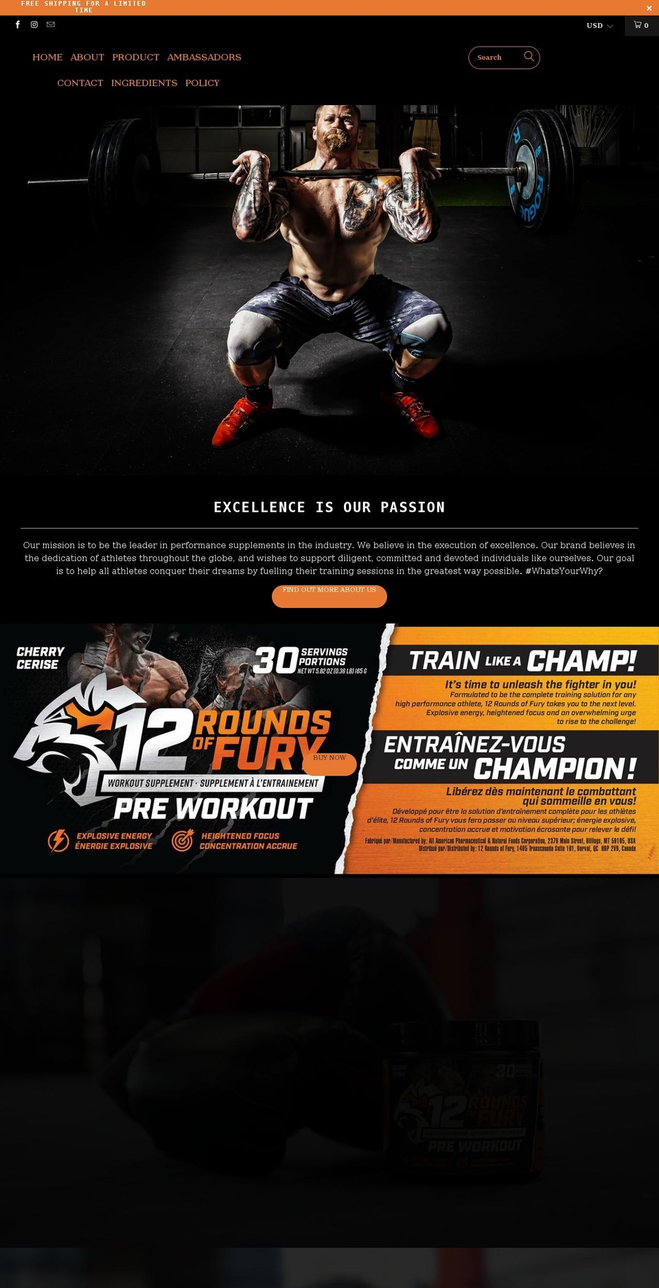 12roundsoffury.com shopify website screenshot