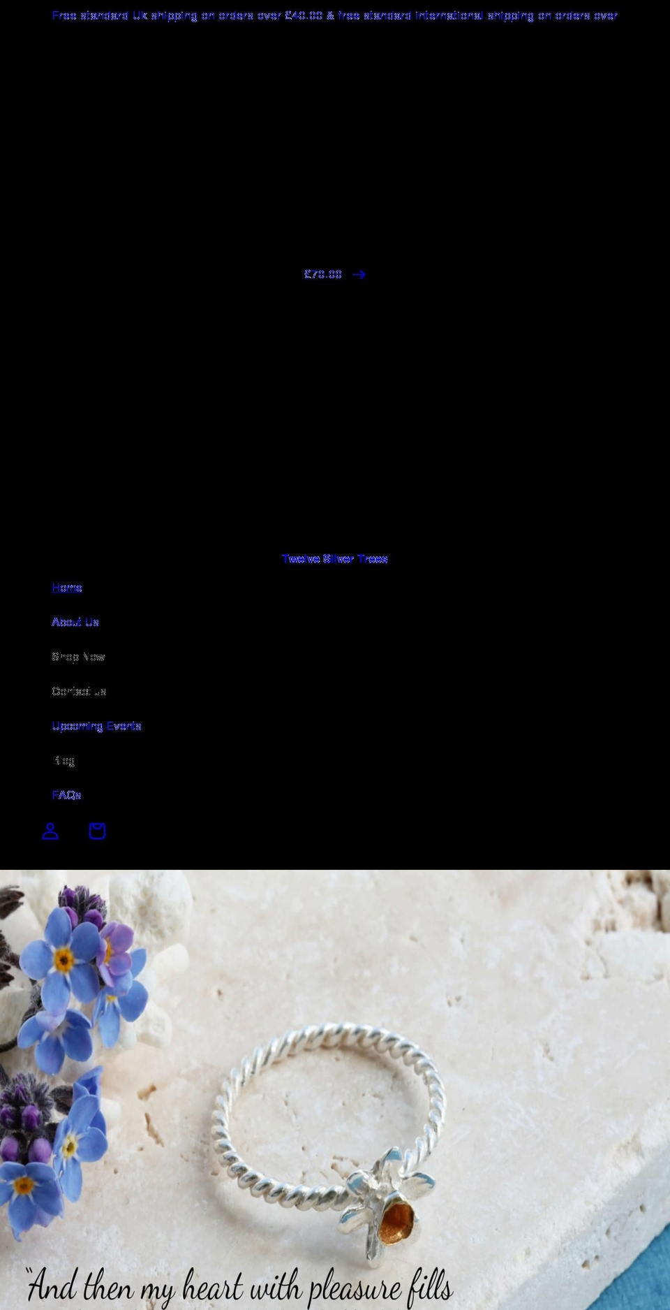 12silvertrees.com — Shopify storefront screenshot