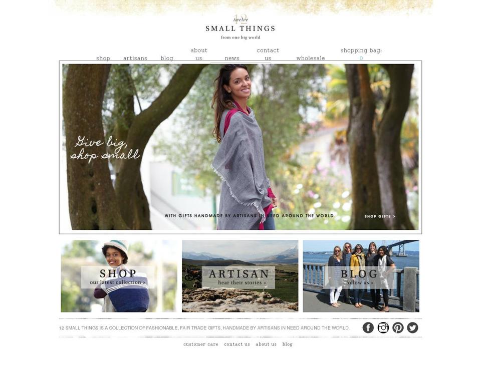 12smallthings.com shopify website screenshot