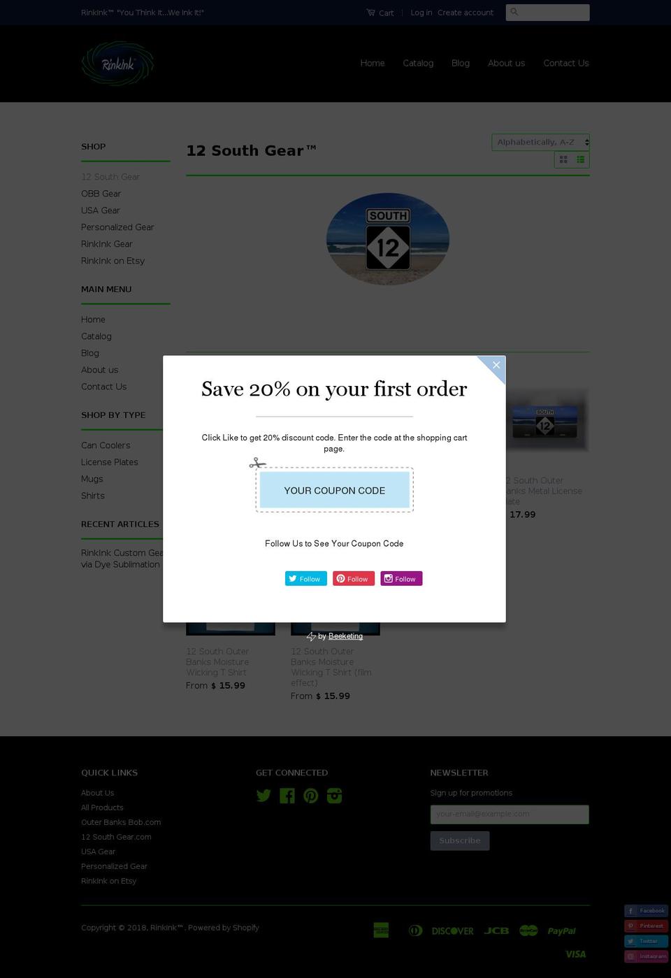 12southgear.com — Shopify storefront screenshot