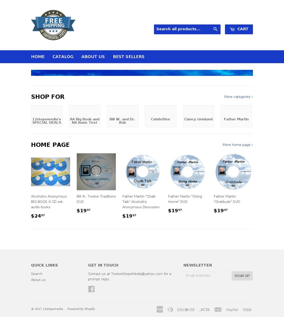 12stepsmedia.com shopify website screenshot