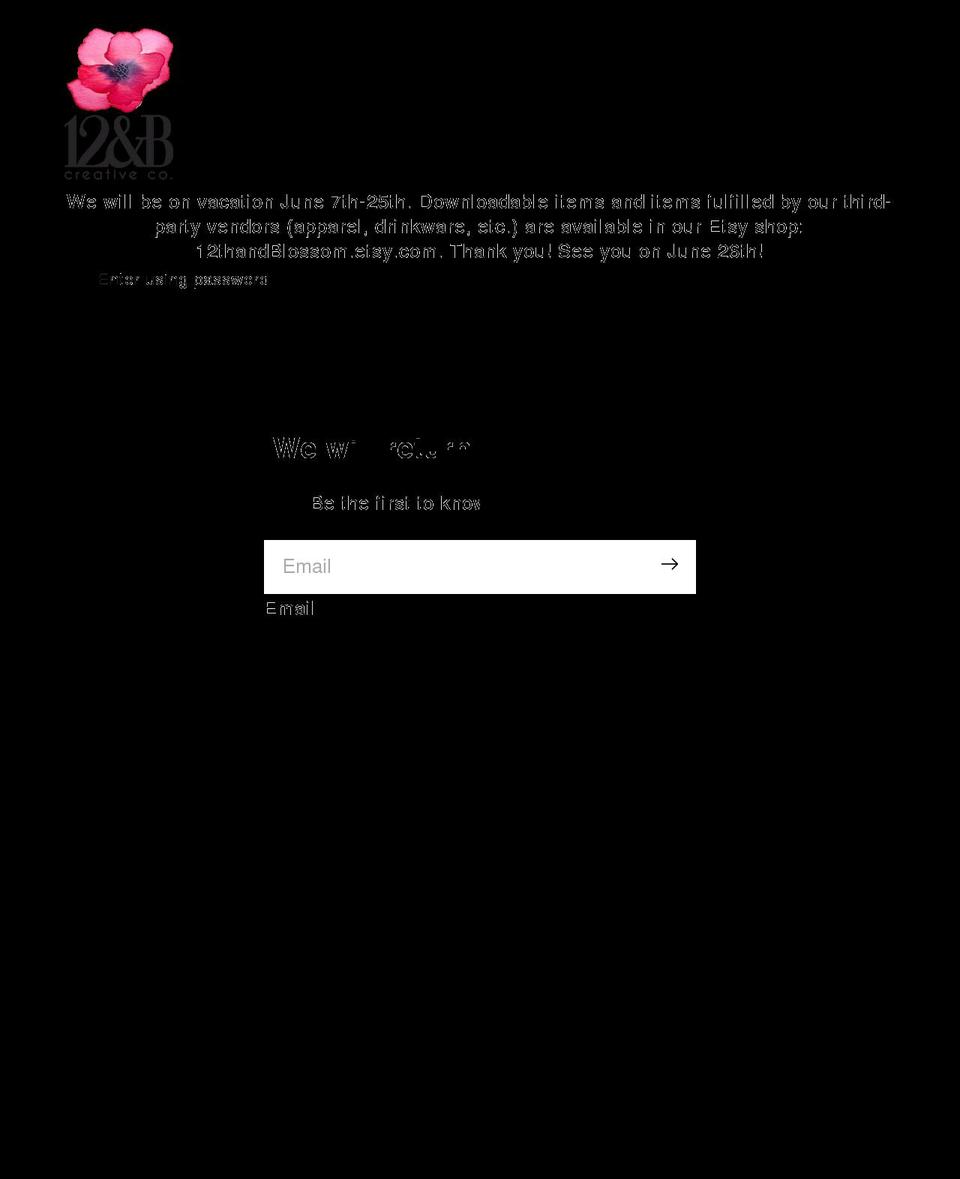 12thandblossom.com shopify website screenshot