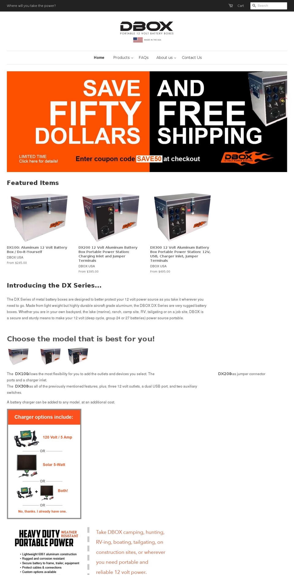 12voltbatterybox.com — Shopify storefront screenshot