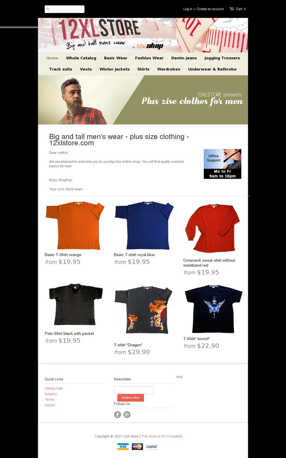 12xlstore.com shopify website screenshot