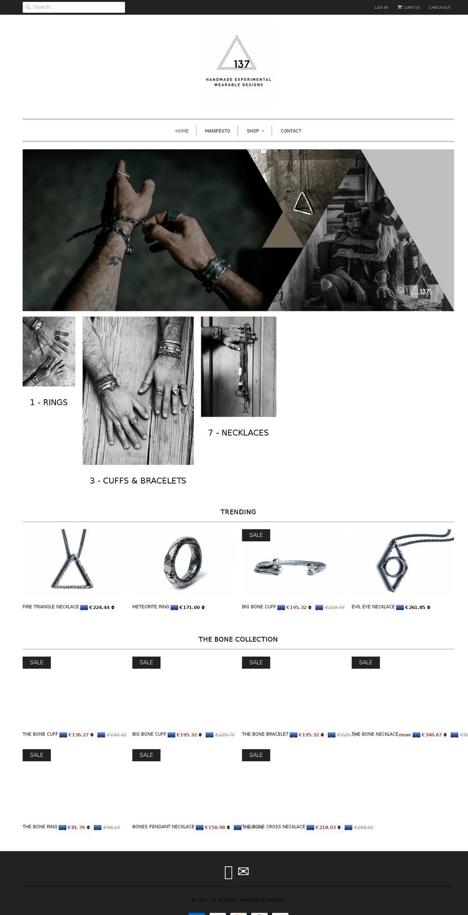 137designs.com shopify website screenshot