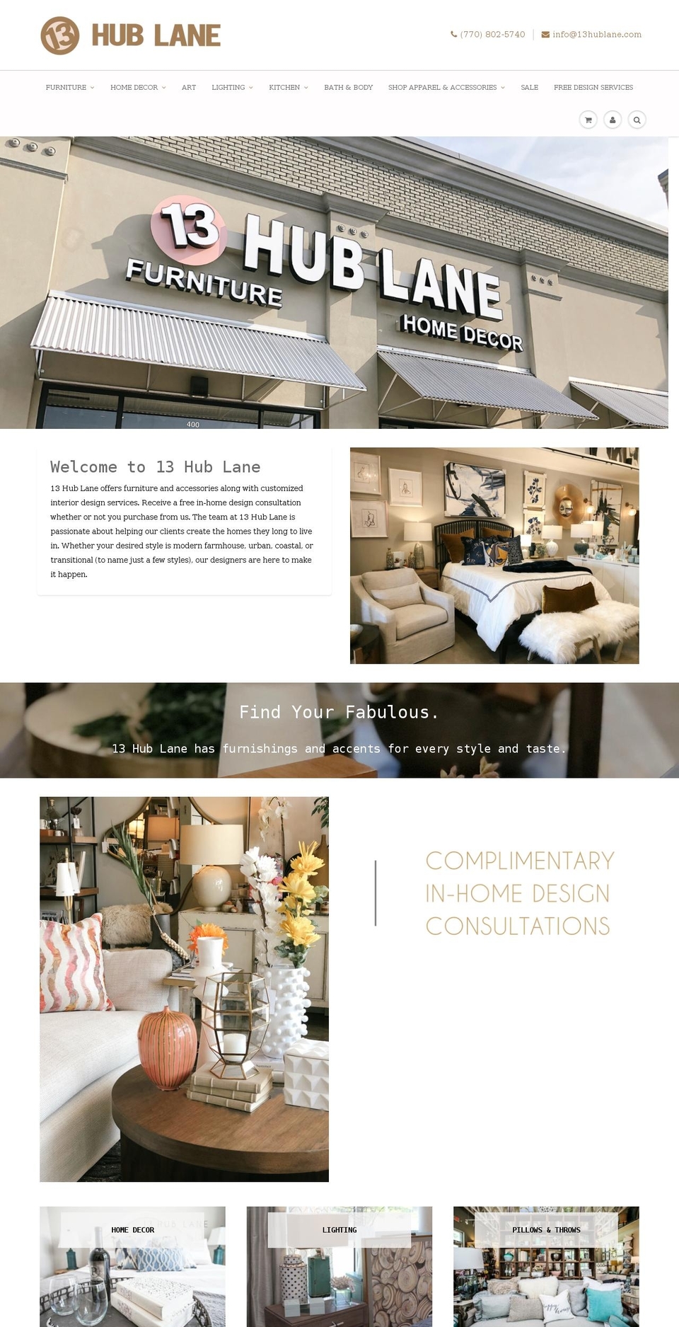 13hublane.com shopify website screenshot