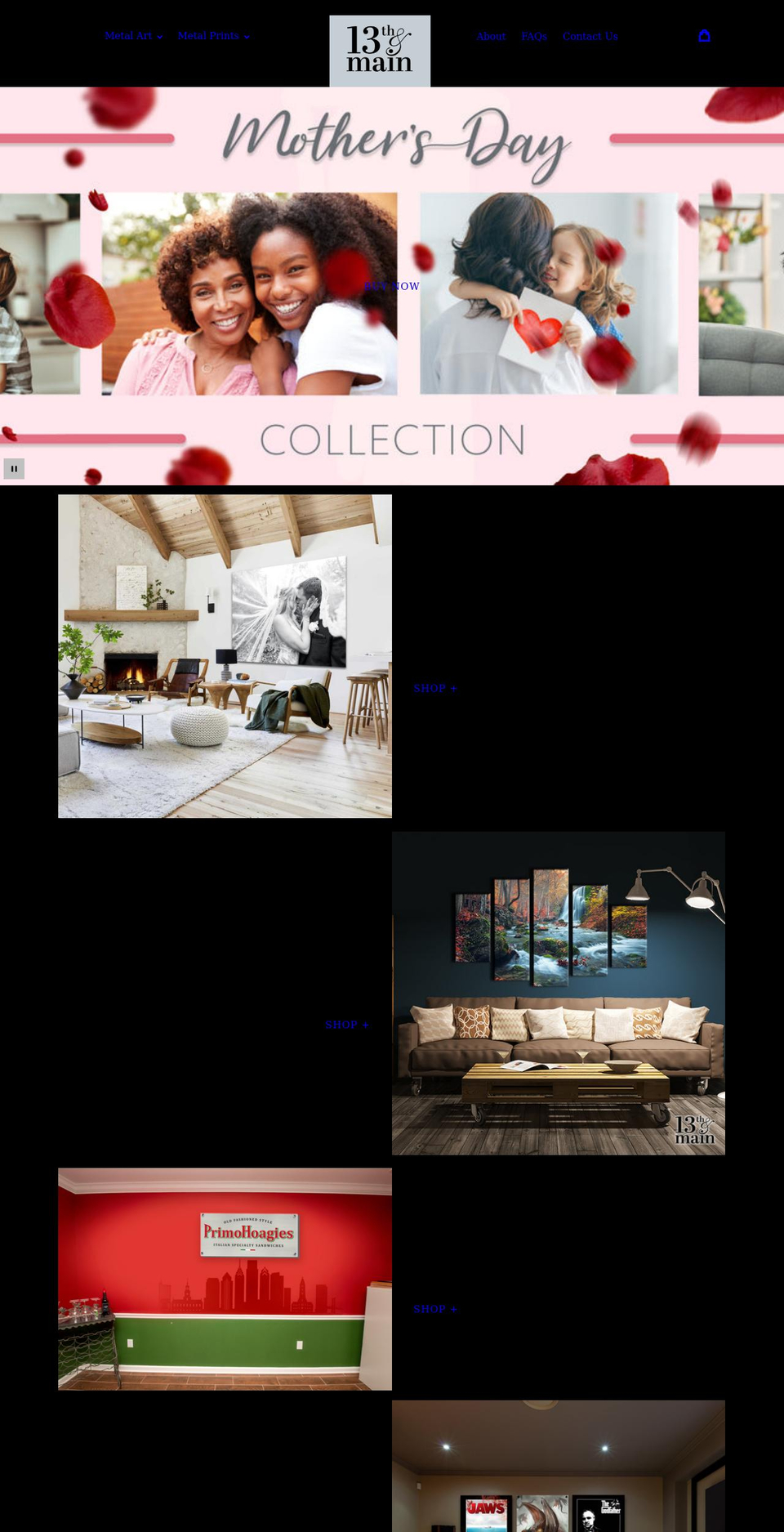 13thandmain.com shopify website screenshot