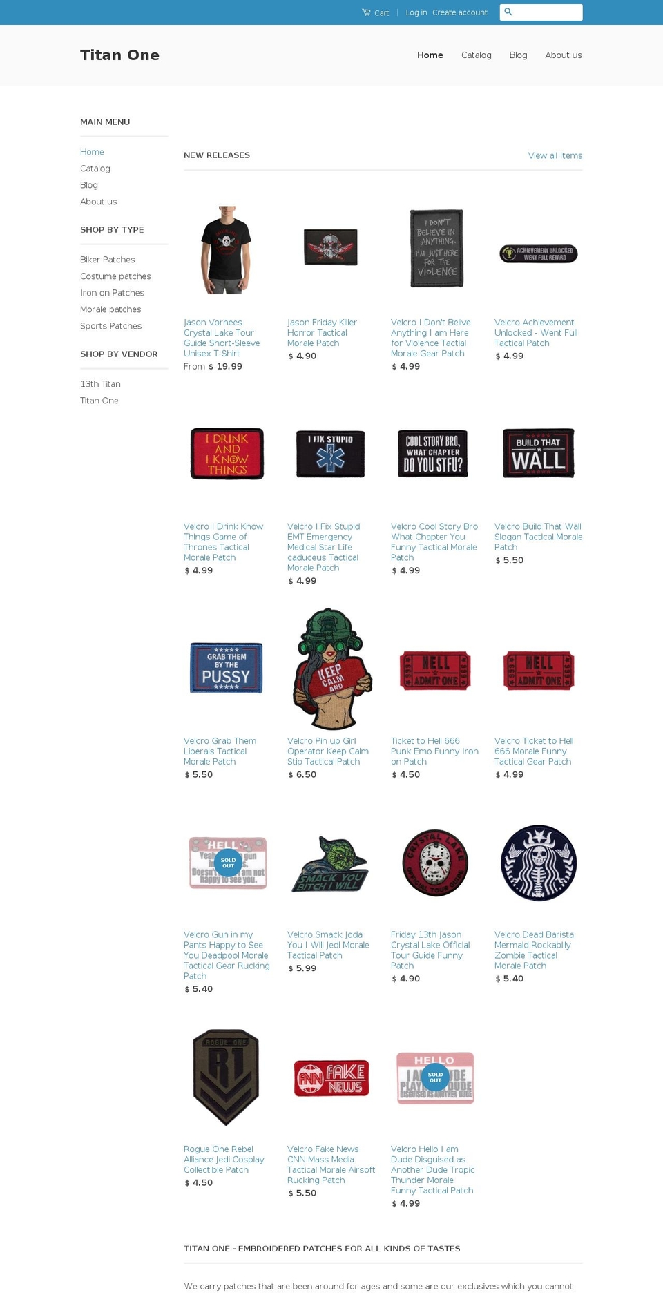 13thtitan.com shopify website screenshot