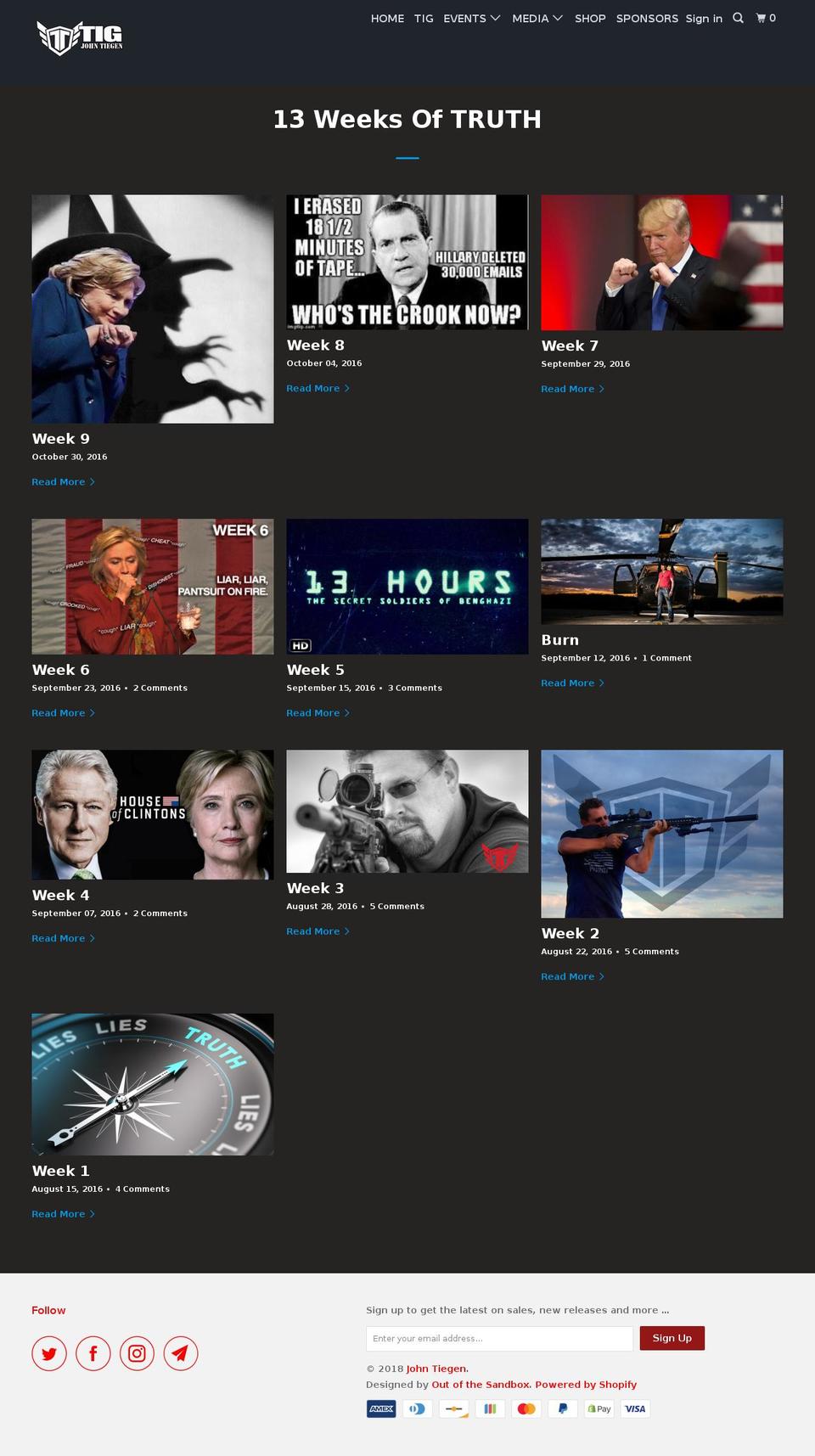 13weeksoftruth.com shopify website screenshot