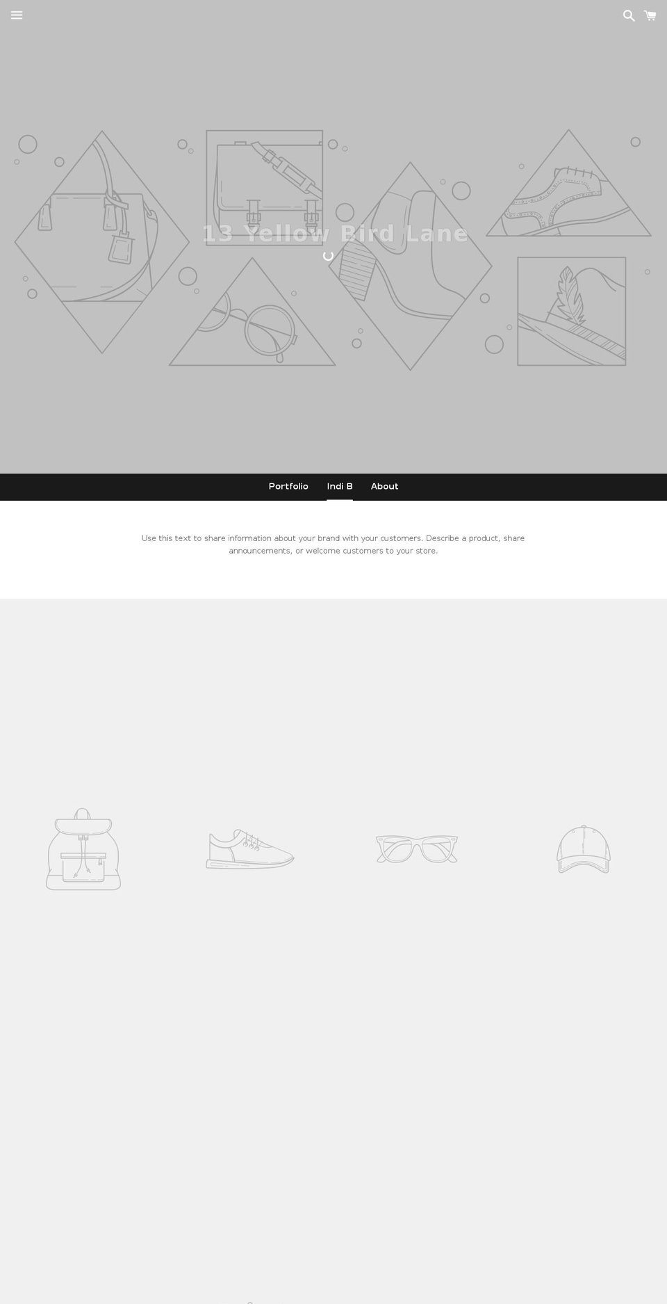 13yellowbirdlane.com shopify website screenshot
