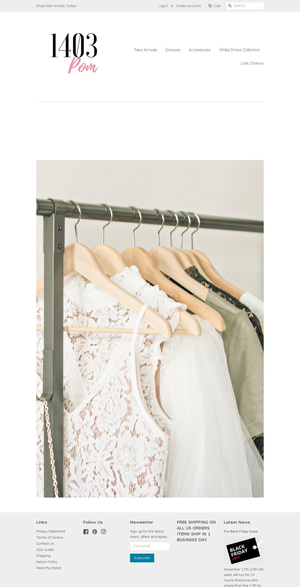 1403pom.com — Shopify storefront screenshot