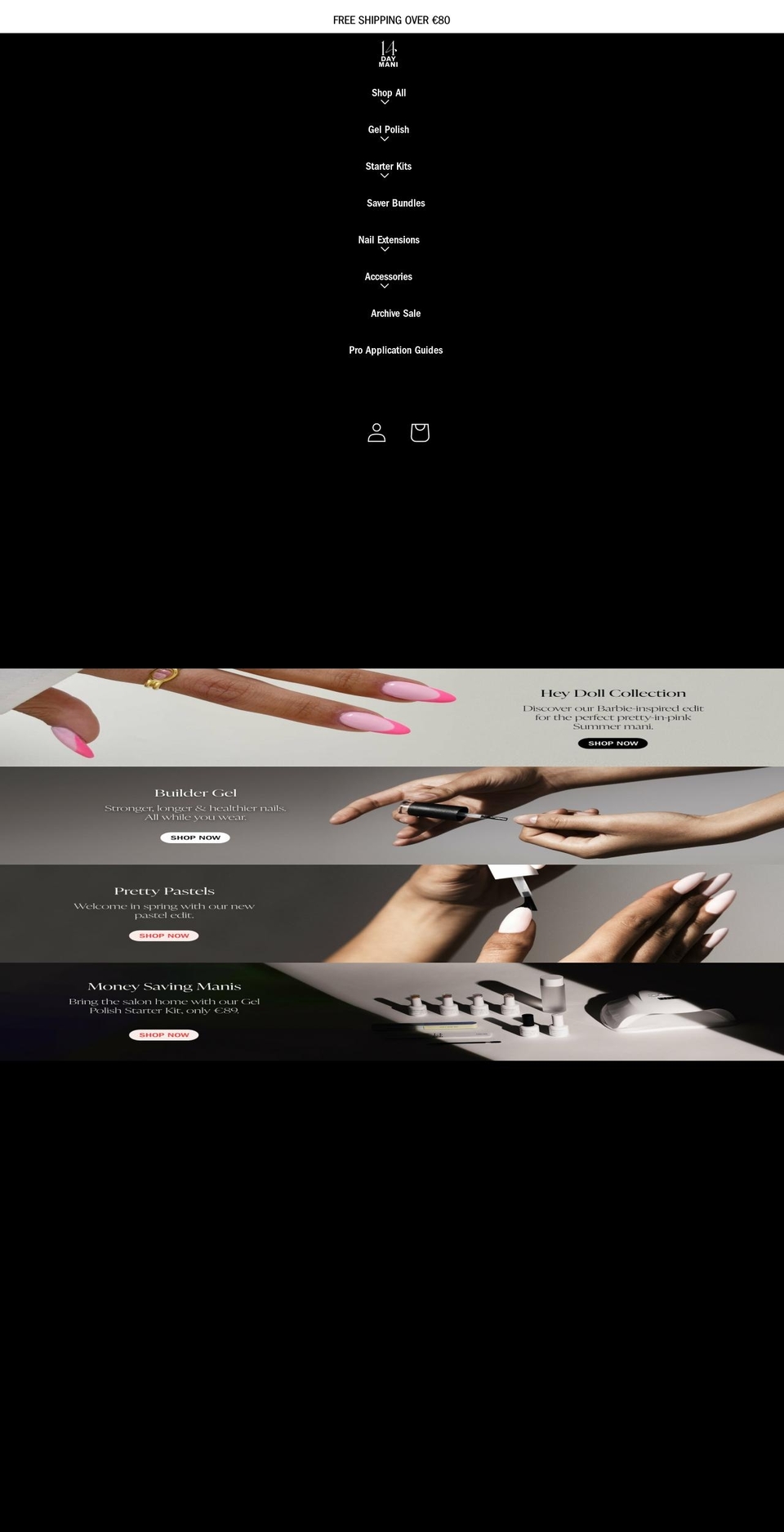 14daymanicure.com shopify website screenshot