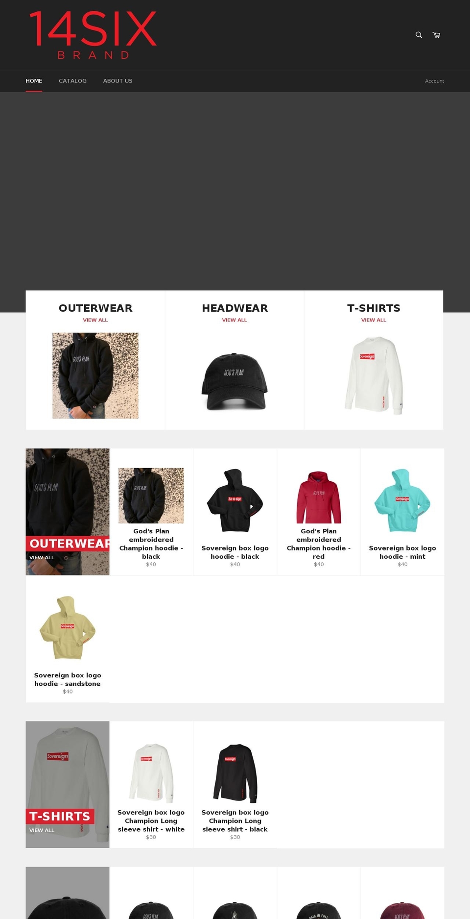 14sixbrand.com — Shopify storefront screenshot