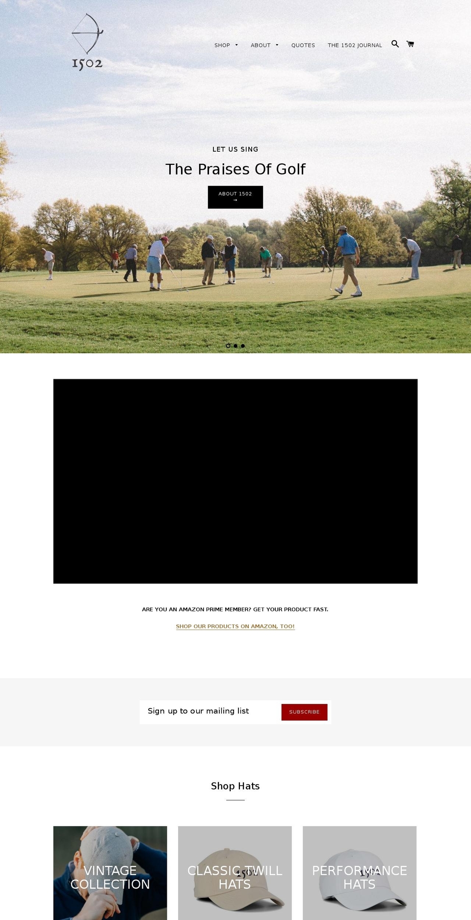 1502golf.com shopify website screenshot