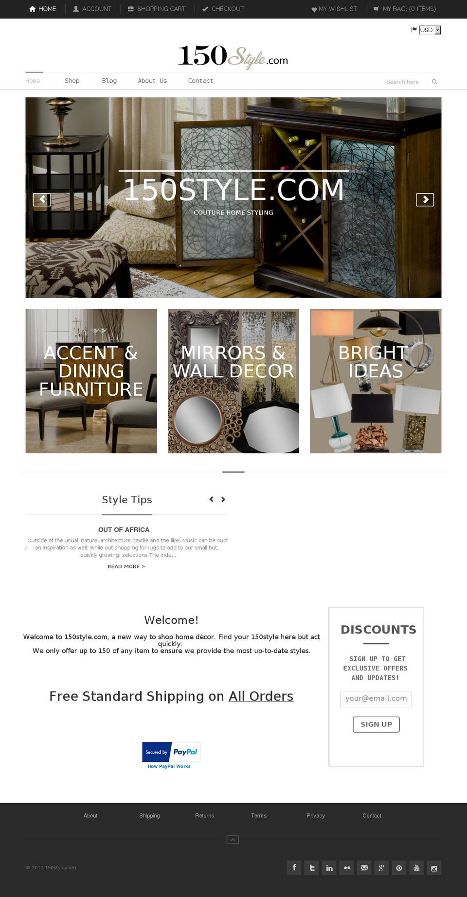150style.com shopify website screenshot