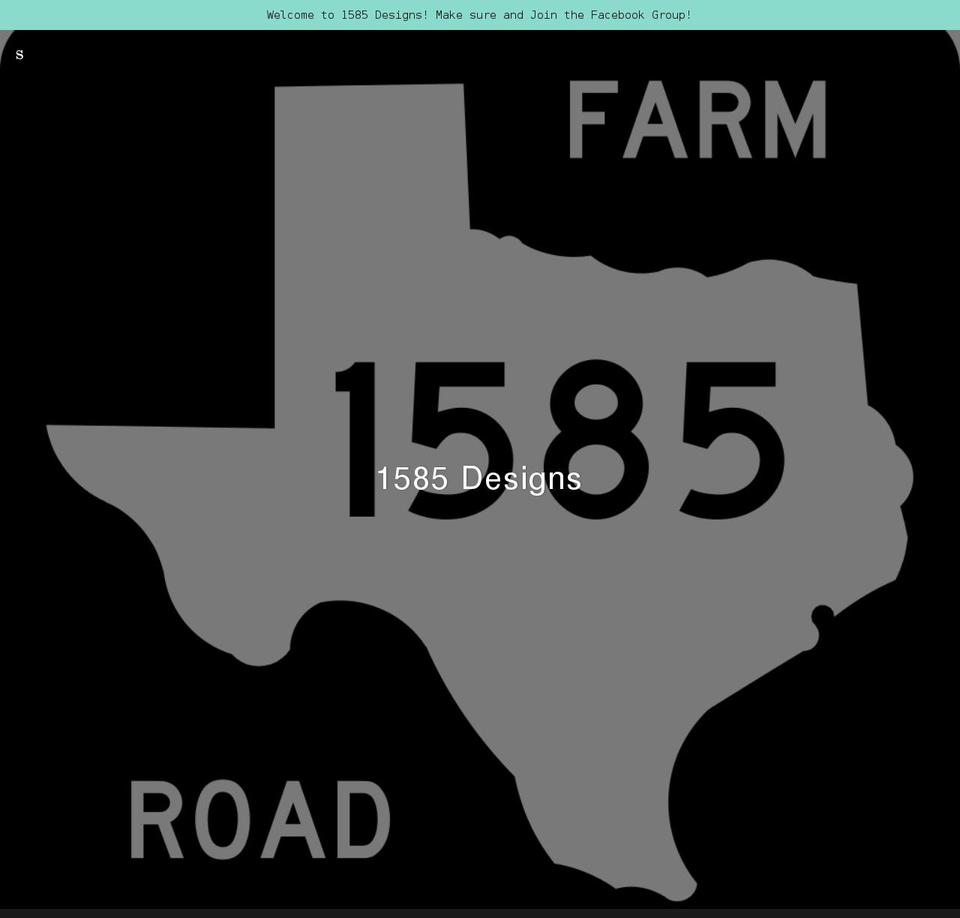1585designs.com shopify website screenshot