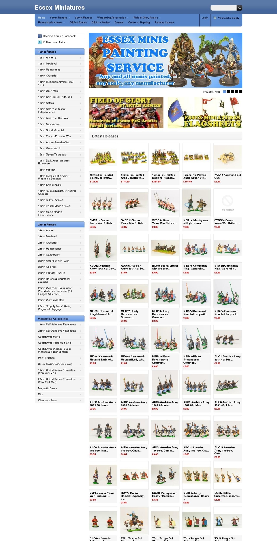 15mm-miniatures.com — Shopify storefront screenshot