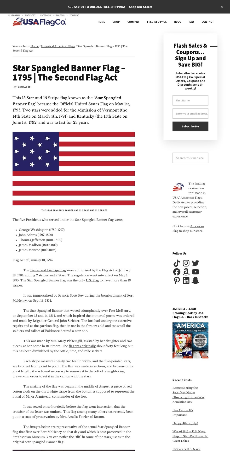 15starflag.com — Shopify storefront screenshot
