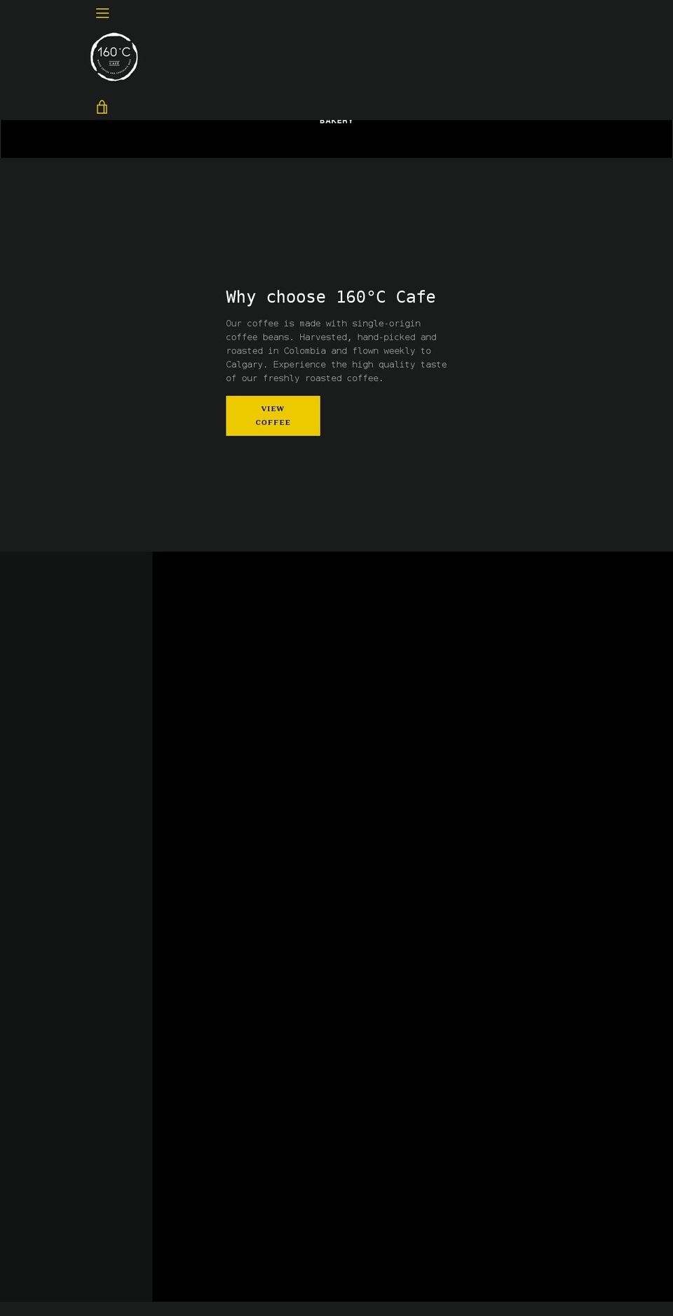 160coffee.com shopify website screenshot