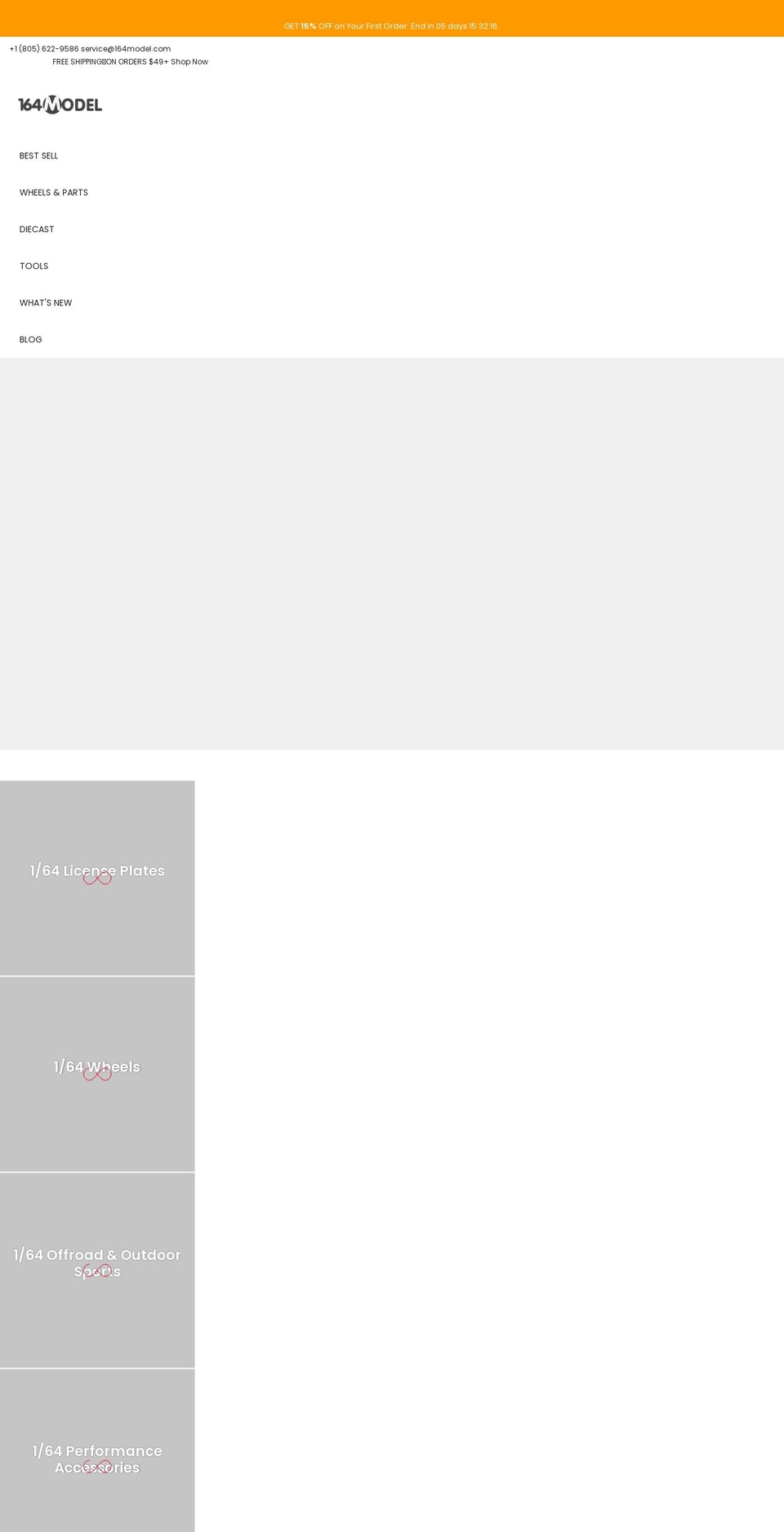 164model.com shopify website screenshot