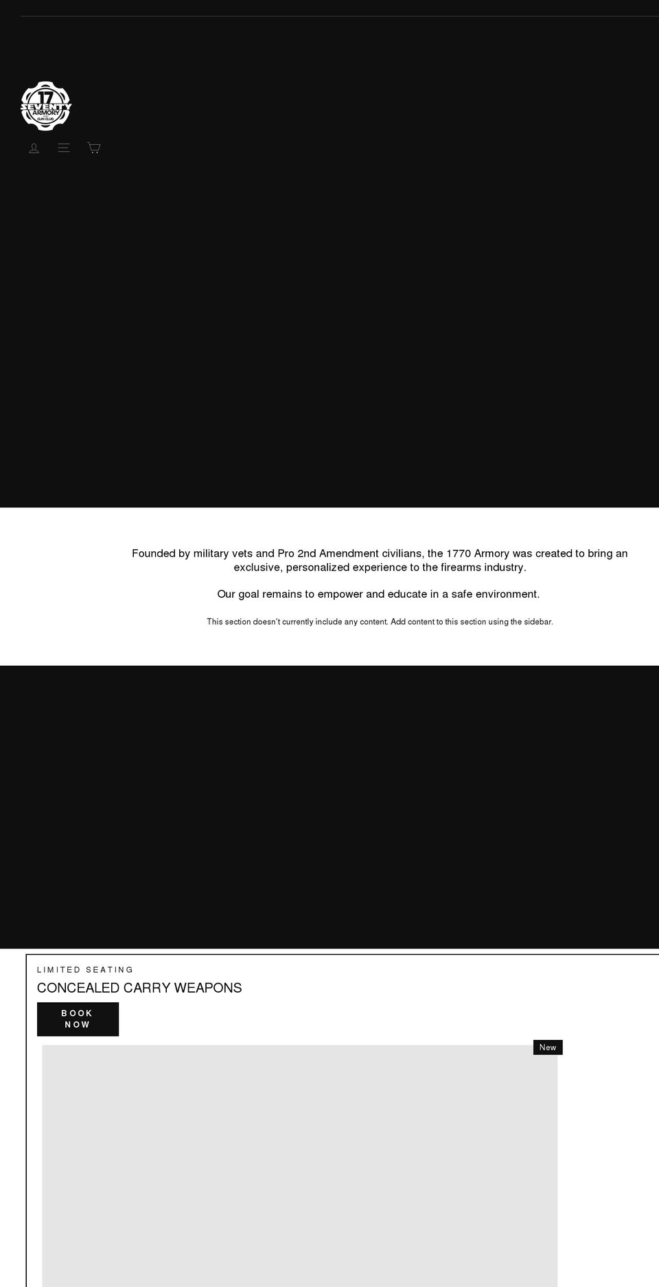 1770armory.com shopify website screenshot