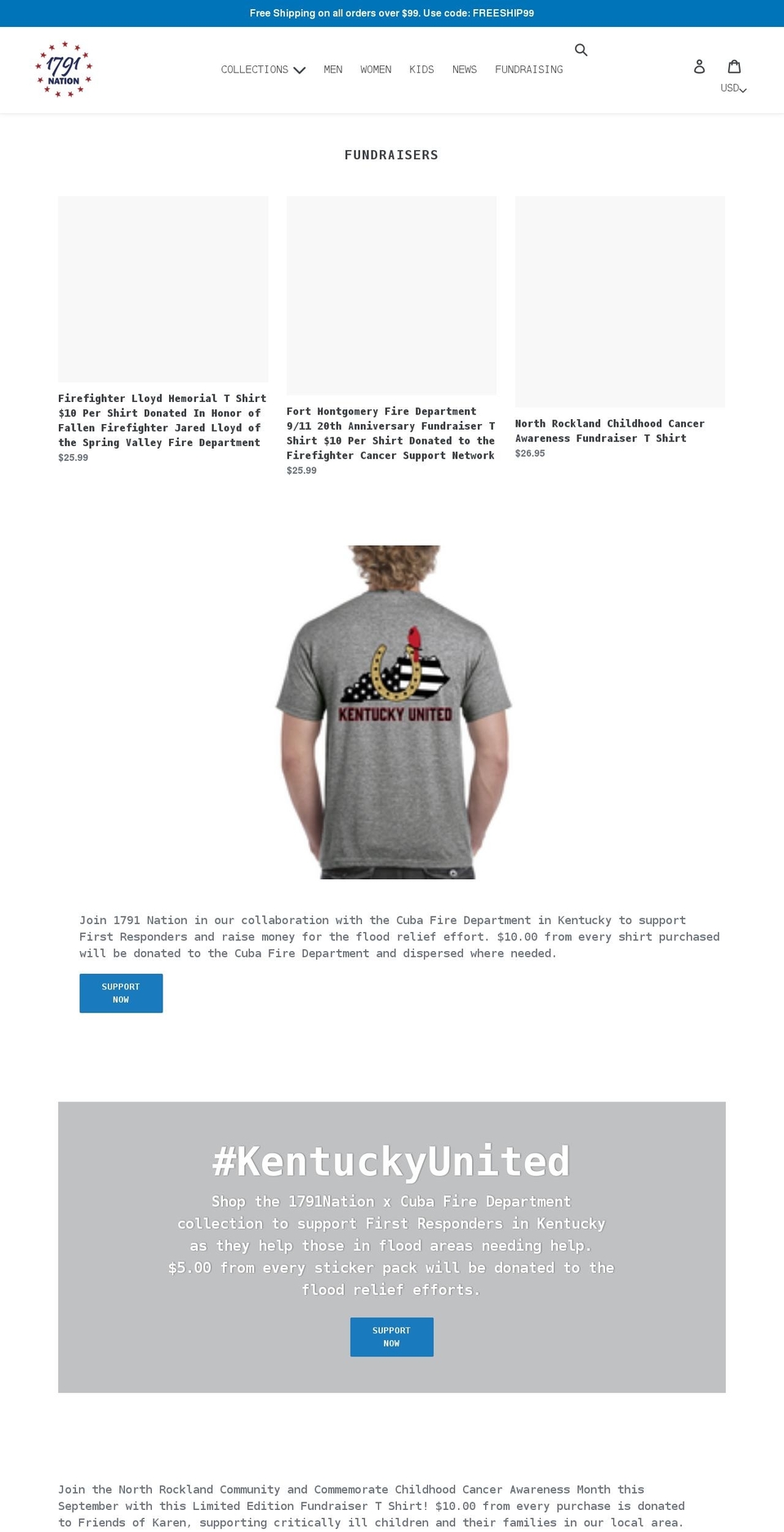 1791nation.com shopify website screenshot