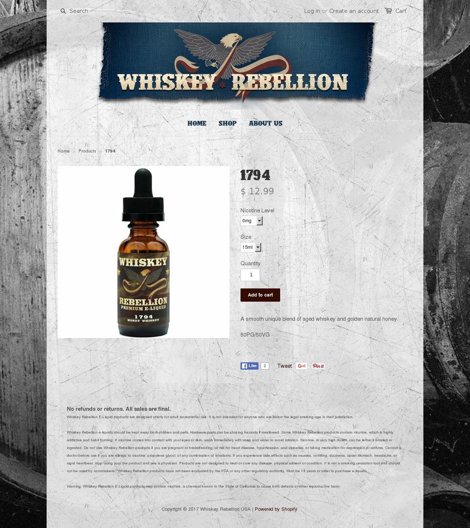 1794ejuice.com shopify website screenshot