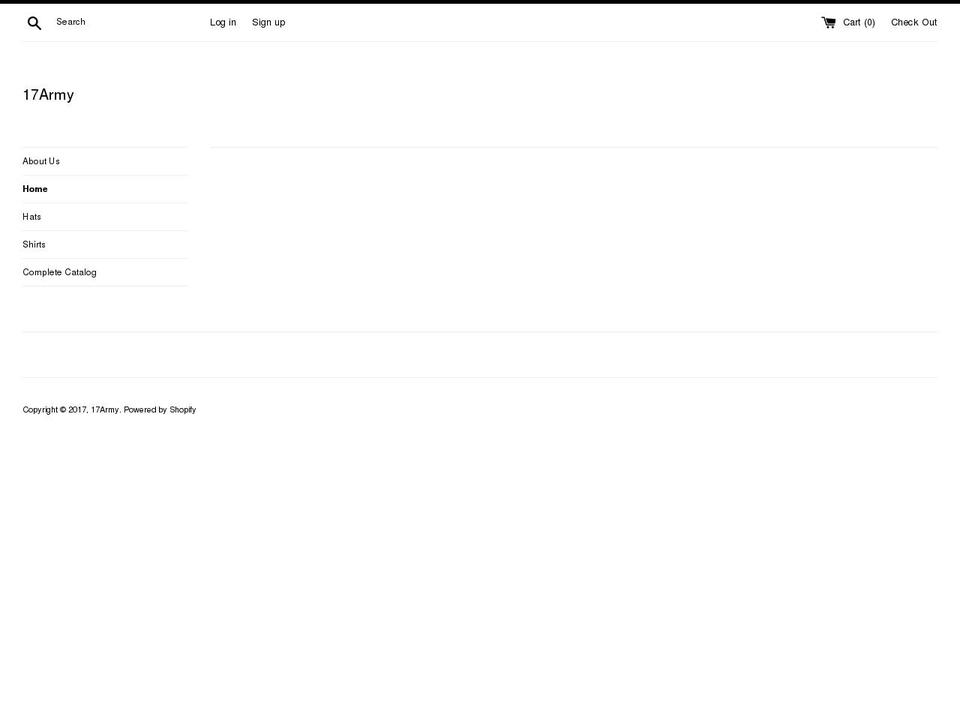 17army.com shopify website screenshot