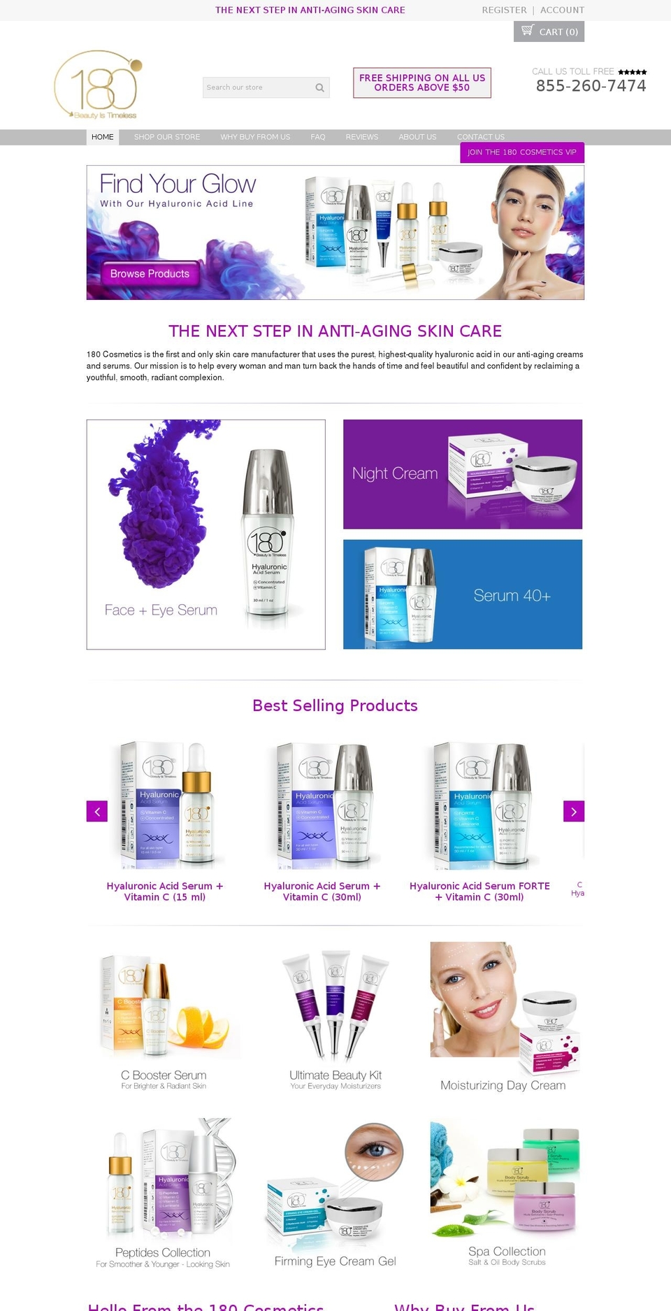 proven-profitable-theme-9-1 Shopify theme site example 180-beauty.com