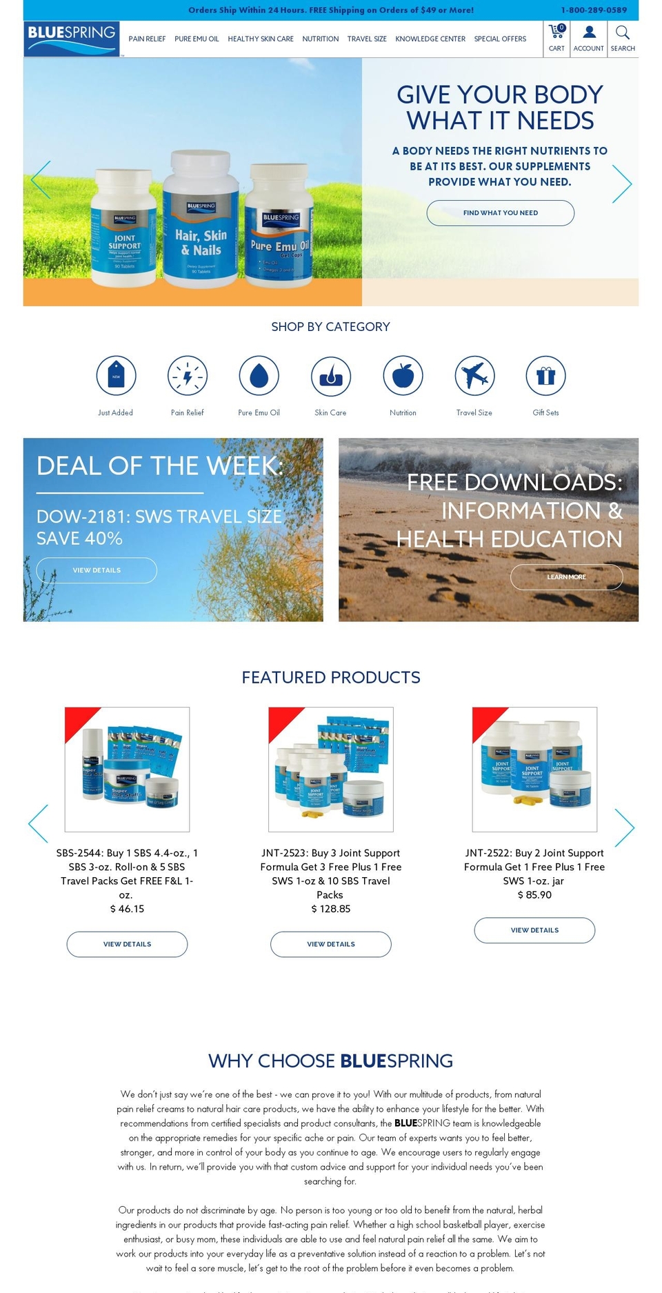 Bluespring-New-Design-Feb12 Shopify theme site example 1800bigblue.com