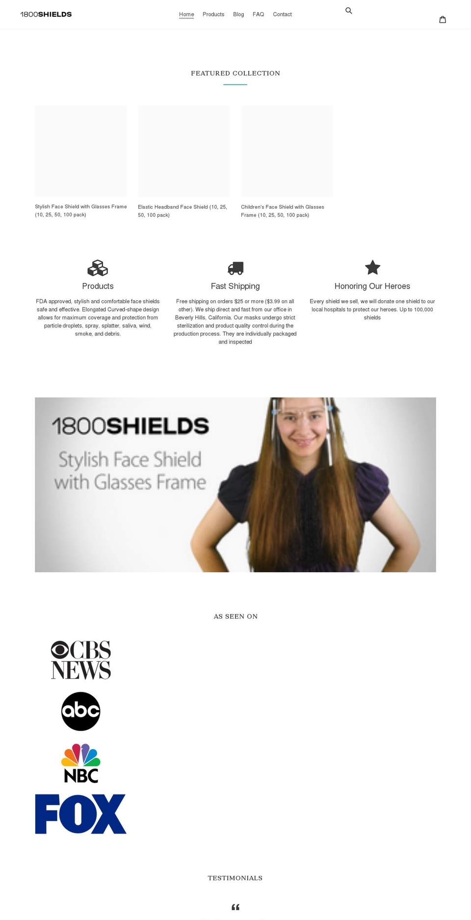 1800shields.com shopify website screenshot