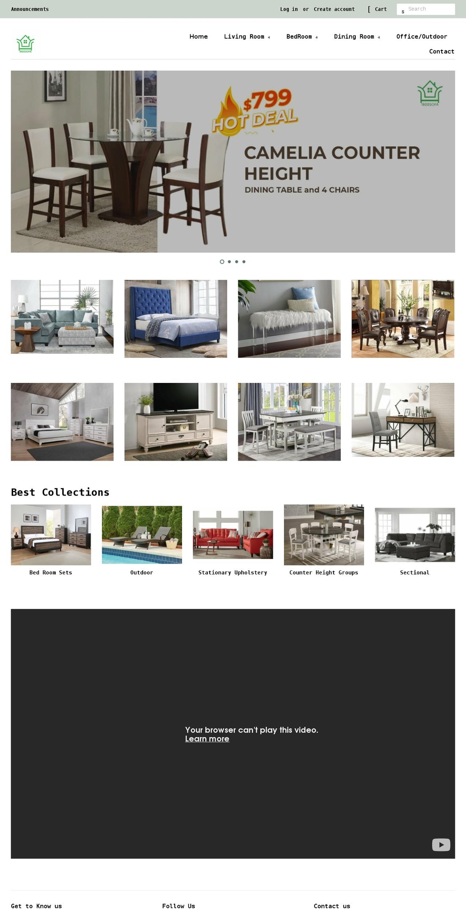 1800sofa.com shopify website screenshot
