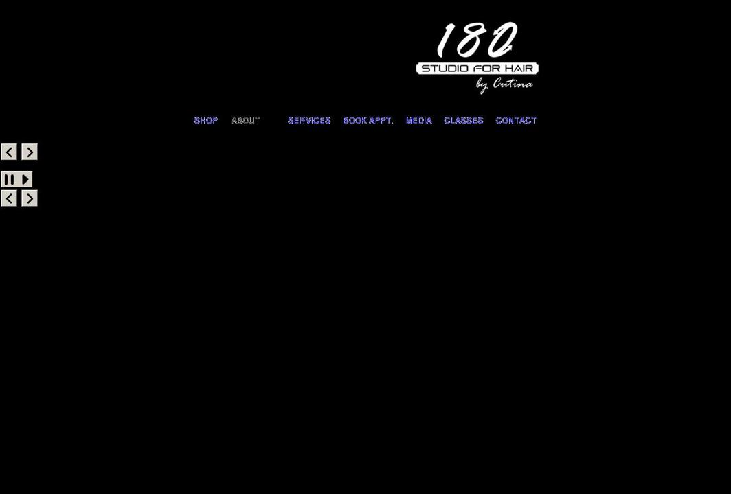 180studioforhair.com shopify website screenshot