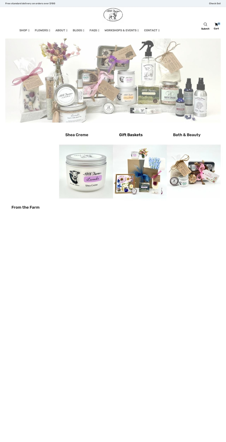 1818farms.com shopify website screenshot