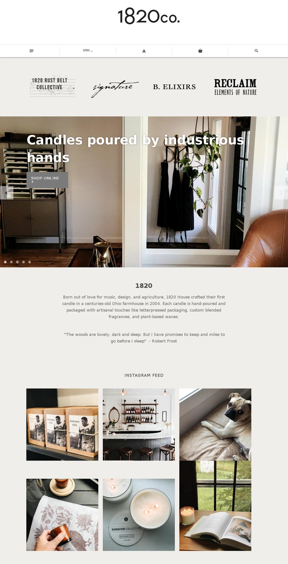 1820studio.com — Shopify storefront screenshot