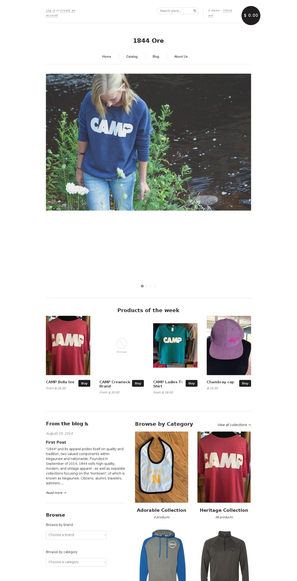 1844store.com shopify website screenshot