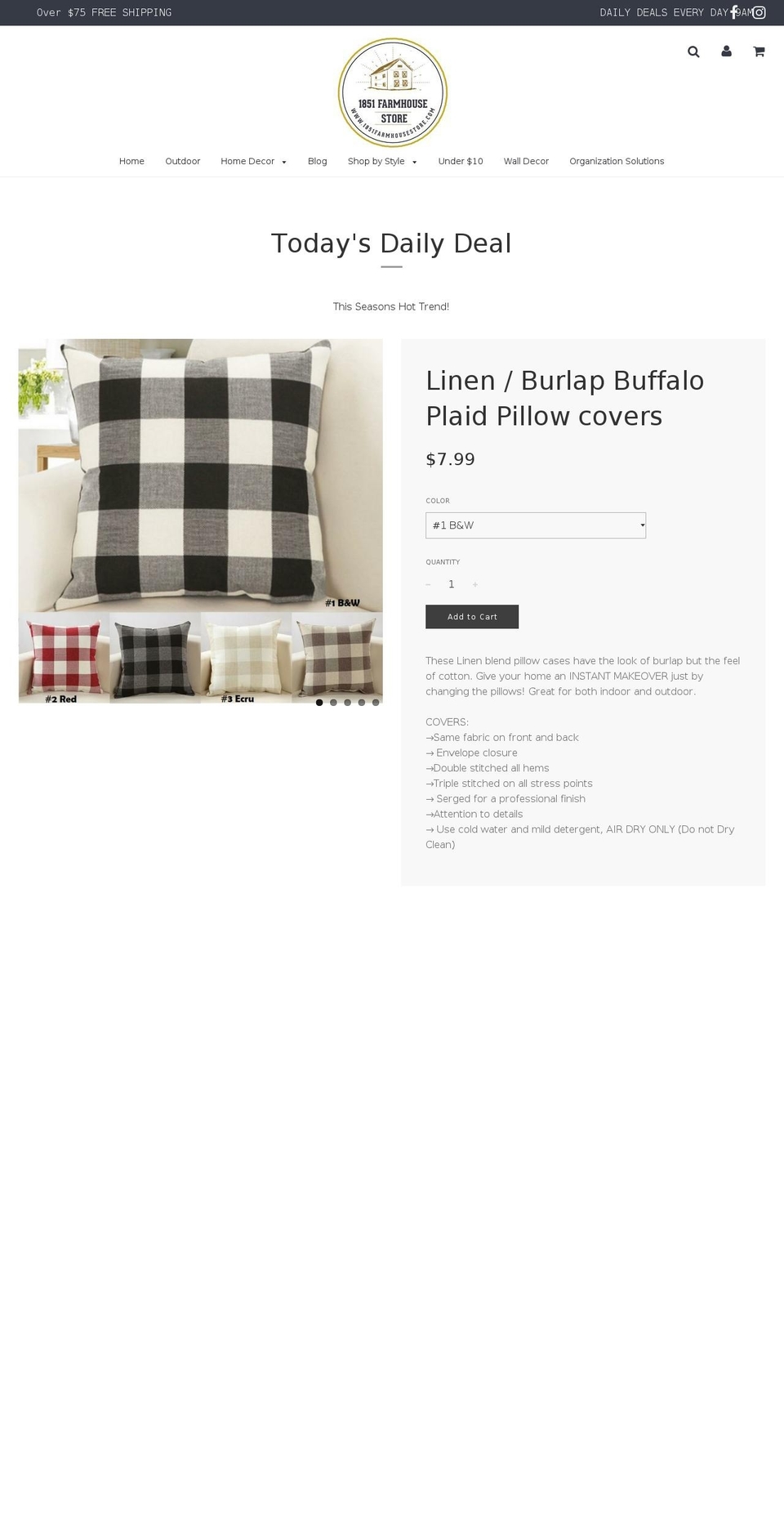 1851farmhousestore.com shopify website screenshot