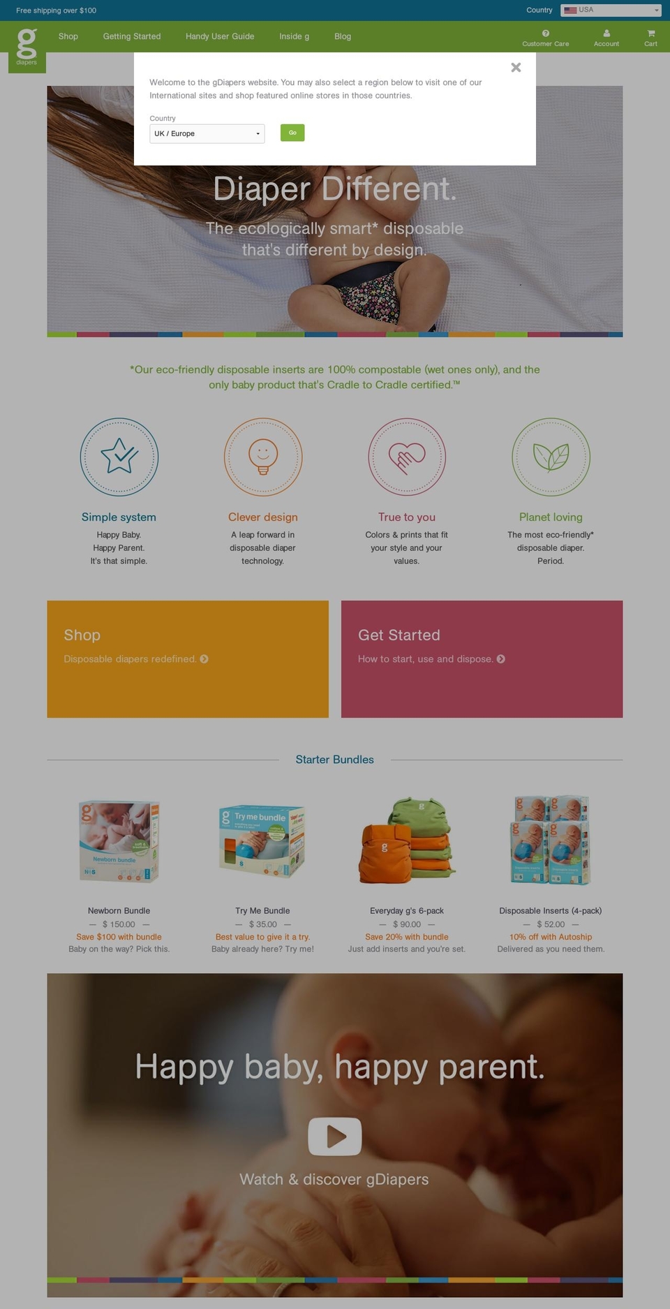 gDiapers Theme w\/ Diff Changes Shopify theme site example 186655flush.com