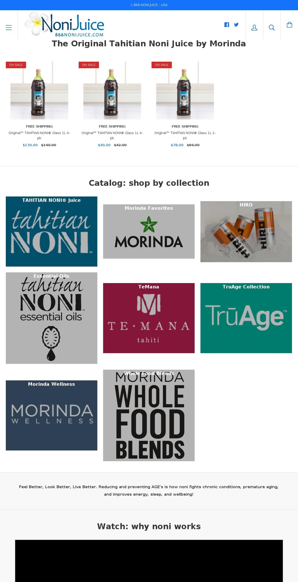 1866nonijuice.com — Shopify storefront screenshot