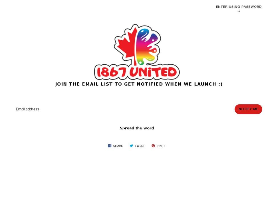 1867united.com — Shopify storefront screenshot