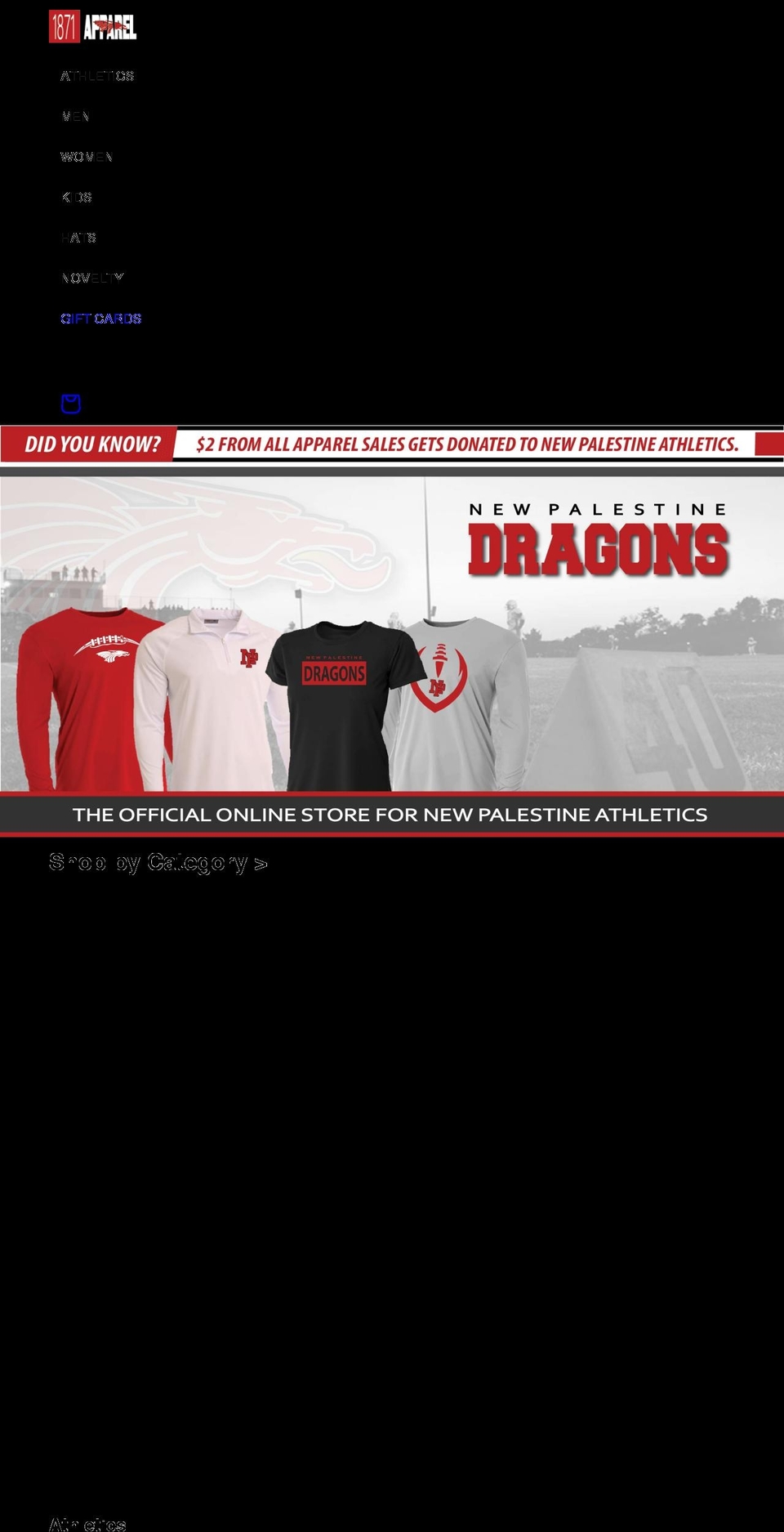 1871apparel.com shopify website screenshot